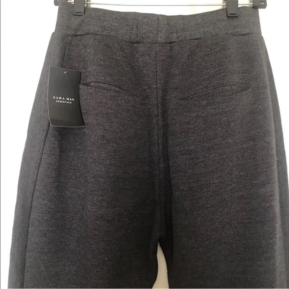 BNWT ZARA MAN ESSENTIALS SWEATPANTS JOGGERS GREY - Picture 3 of 8